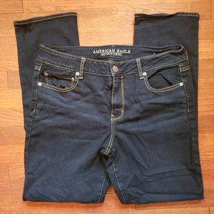 American Eagle Straight Leg Dark Wash Jeans 16L
